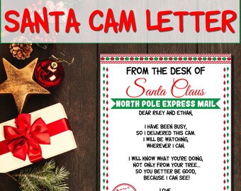 Download Santa Cam Letter Printable Etsy PSD Mockup Templates