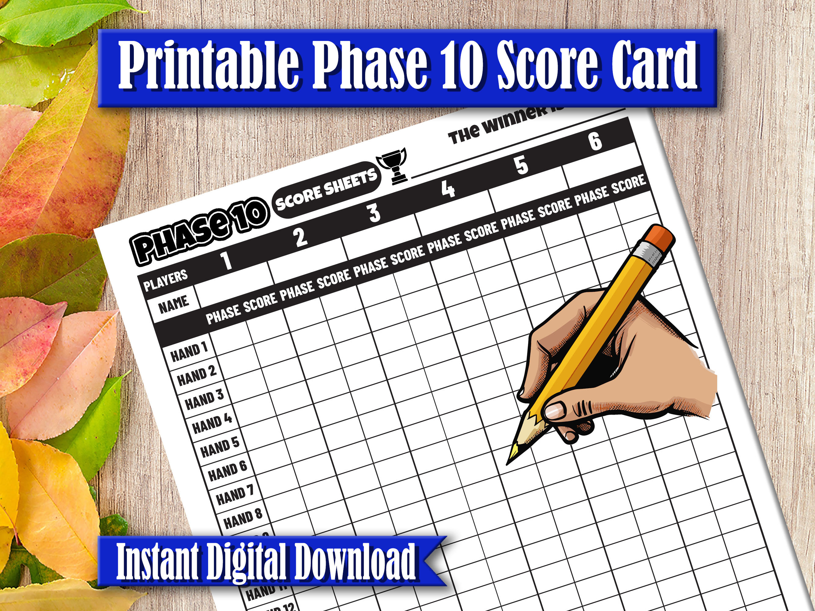 Phase 10 Score Card Printable - Il Fullxfull.6126204586 Iij1 