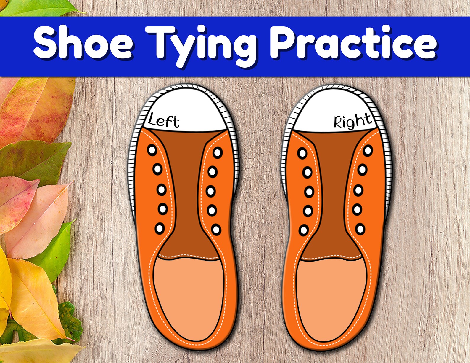 Shoe Tying Practice Printable Shoe Lacing Cards Life Skill Etsy