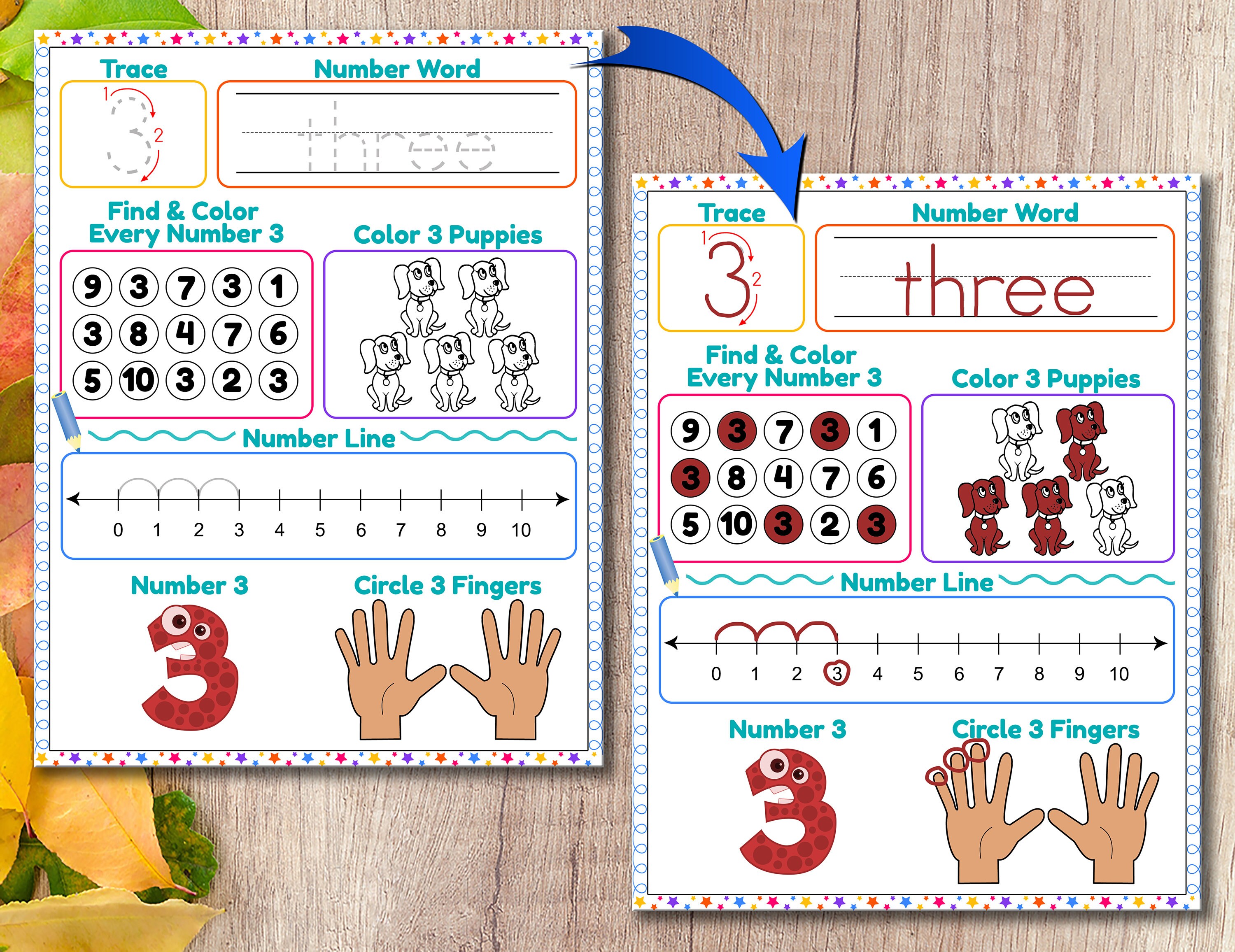 number tracing printable kindergarten worksheets