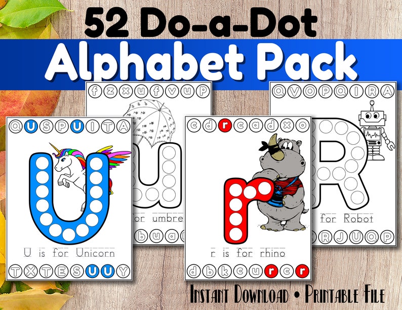 Dot Marker Printable Activity Book, Doadot Art Printable for Toddlers