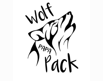 Download Father's Day svg Wolf Pack Wolf family Alpha wolf Beta
