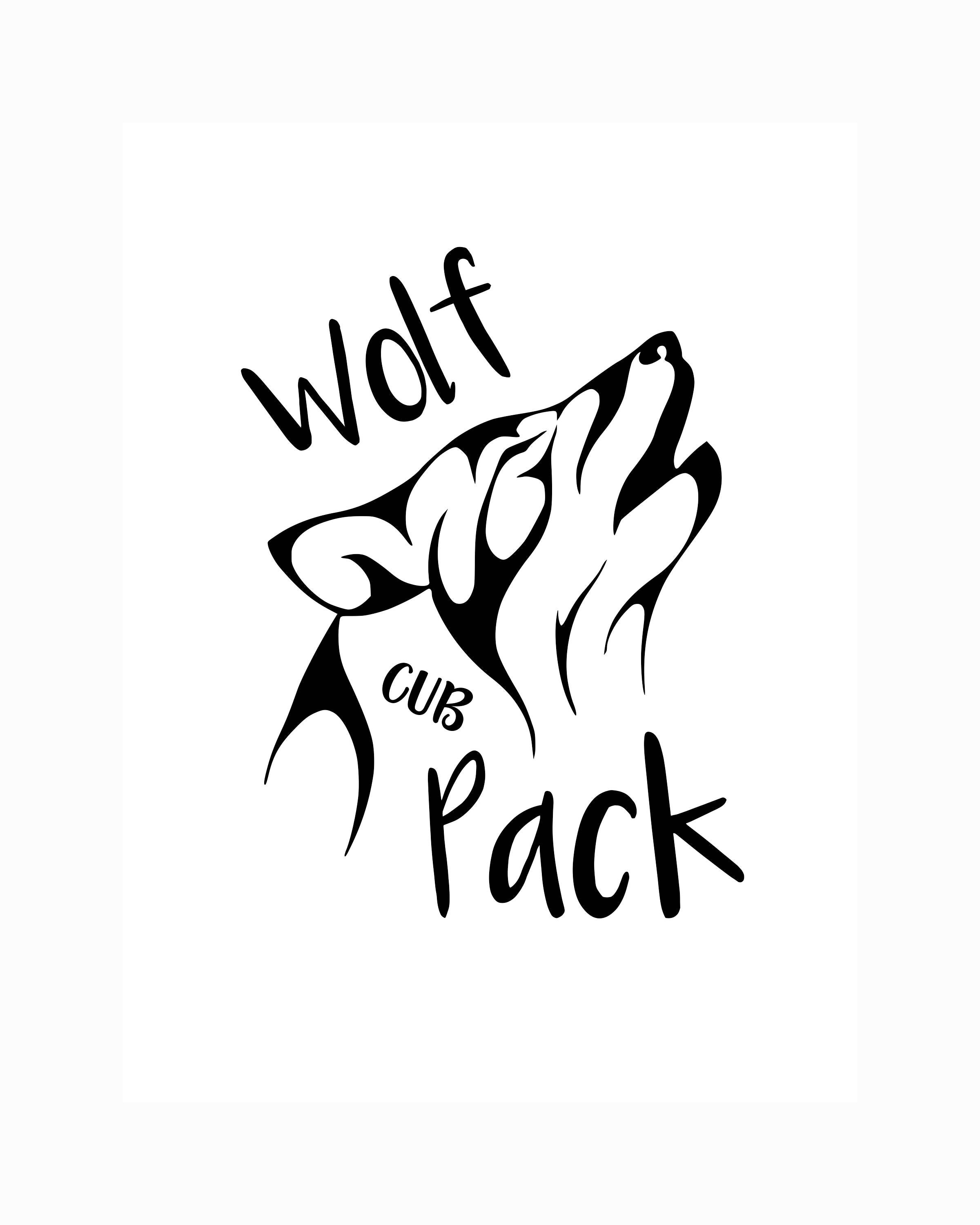Download Wolf Pack Cub Wolf svg new baby svg silhouette cut file | Etsy