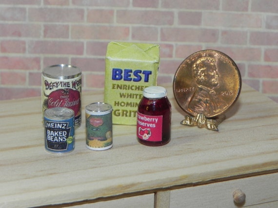 Miniature Grocery Bag Full of Groceries in 1:12 scale