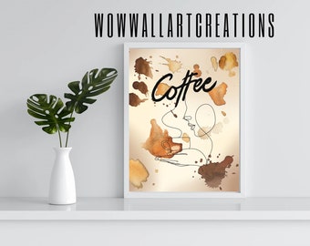 Kaffee Splatter Print