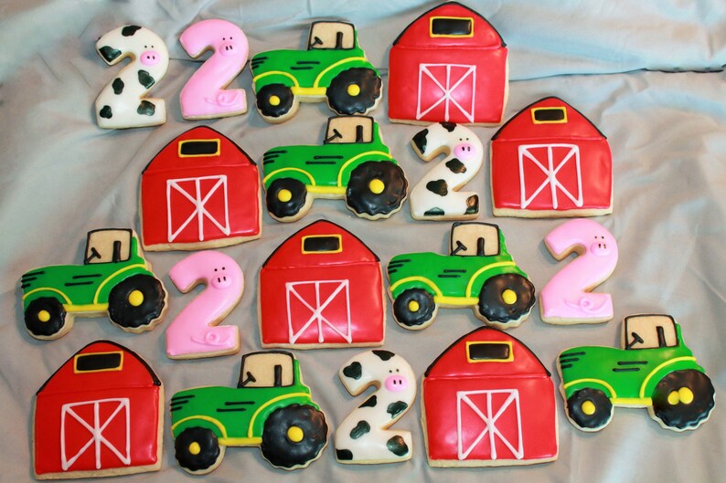 Farm Cookies Farm Animals Barnyard Cookies Barn Tractor Etsy Farm Cookies Farm Animals Barnyard Cookies Barn Tractor Etsy