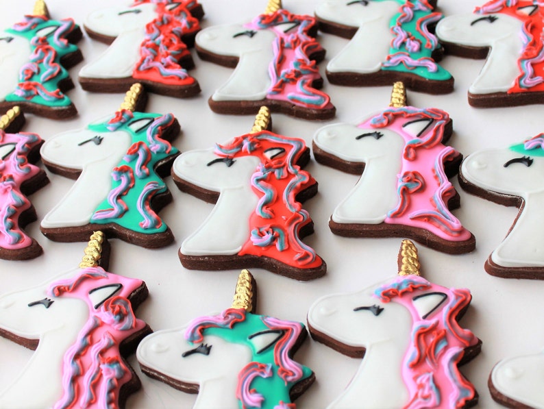 Unicorn Cookies Unicorns Fairytale Cookies Fairytale Girls Etsy