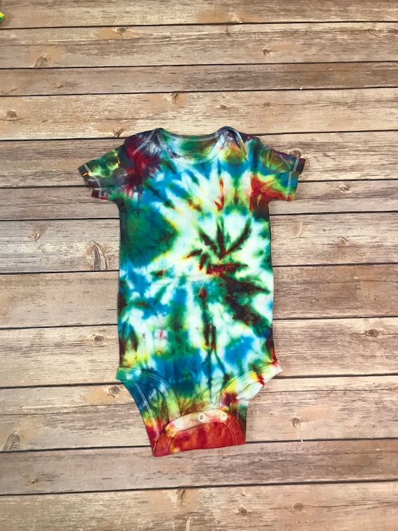 Tie Dye 6-9 Month Baby rainbow long sleeved onesie baby tye dye boho baby infant bodysuit hippy baby rainbow tie dye kids tie dye