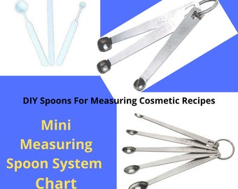 Mini Measuring Spoons Chart For Making Cosmetics