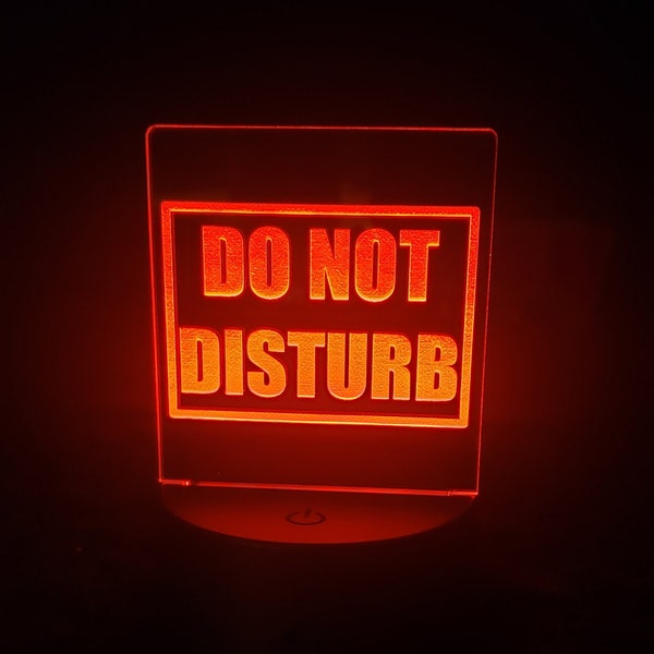 Do Not Disturb Remote Controlled LED Light, Night Light, Office Light, Desk Lamp, Zoom, Hangouts, Skype