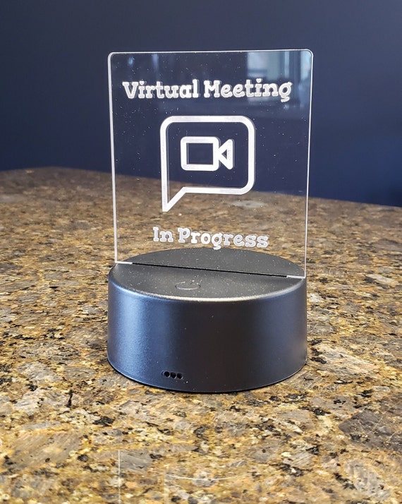 Virtual Meeting in Progress Remote Controlled LED Light Night