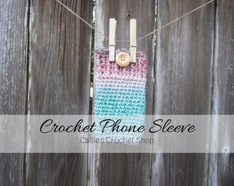 Phone Case/Cell Phone Sleeve/iPhone Case/Smart Phone Case/Crochet Sleeve/Rainbow Cell Phone Case/Samsung Case