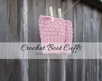 Pink Crochet Boot Cuffs/Hand-Made Boot Cuffs/Pink Boot Cuffs/Boot Cuffs/Boot Accessories