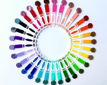 Marker Ohrringe, Lehrer Ohrringe, Geschenk für Sie, Schulanfang, Acryl, Schulbedarf, Grundschule, Kunstlehrer, Klasse