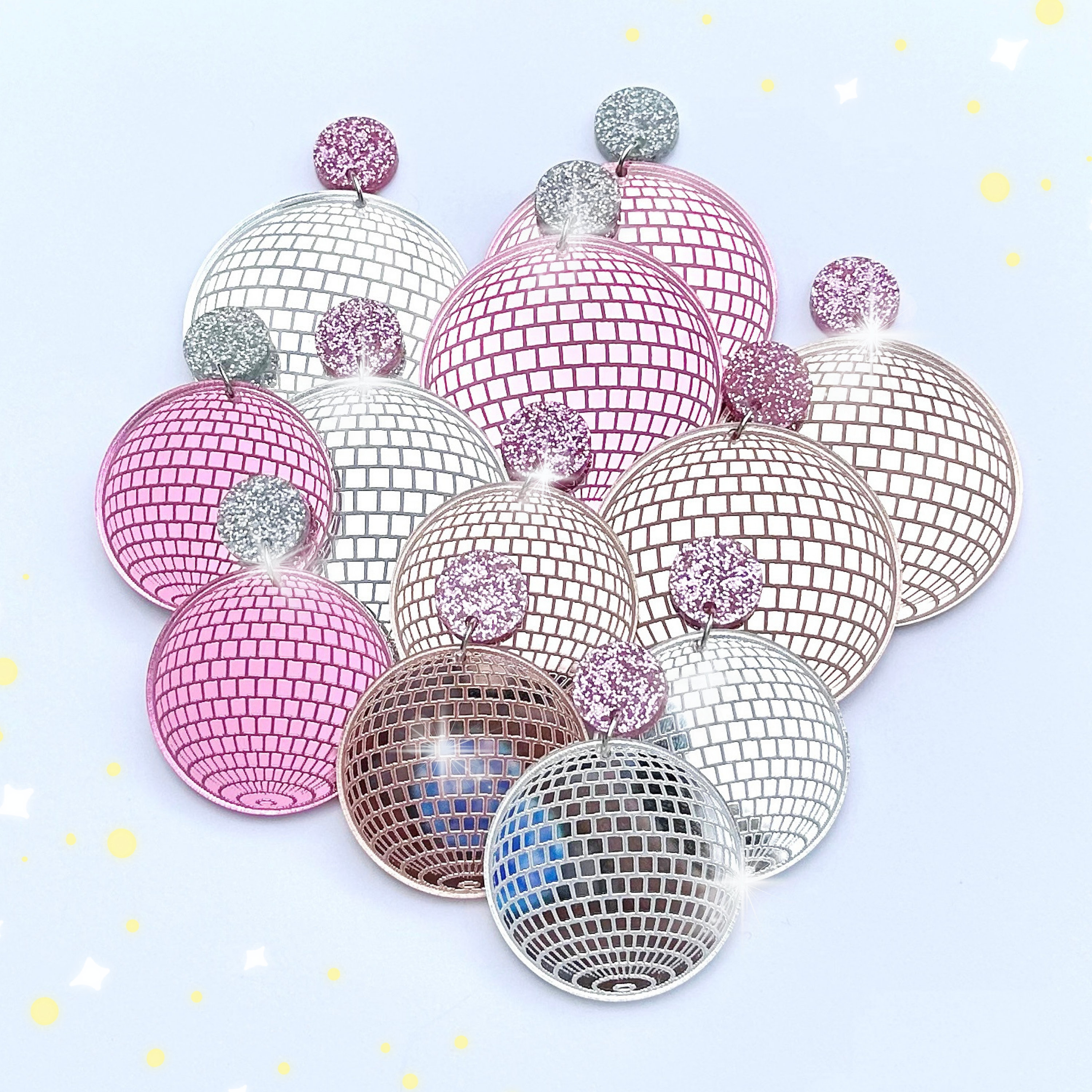 JeweBella Orecchini Acciaio Chirurgico Donna Set Orecchini Argento/Oro Piccoli Anallergici Donna Piercing Orecchio Argento Zirconia Opale Pietra Di Luna - Foto 11