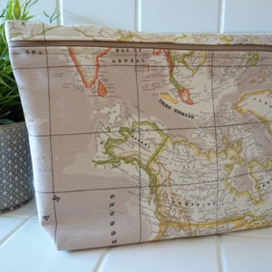 large toiletry bag map globetrotters