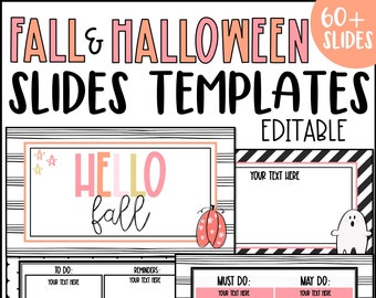 Fall & Halloween Google Slides Templates for Teachers (Digital Download)
