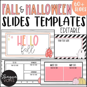 Fall & Halloween Google Slides Templates for Teachers (Digital Download)