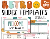 Retro Groovy Powerpoint and Google Slides™ Templates for Teachers