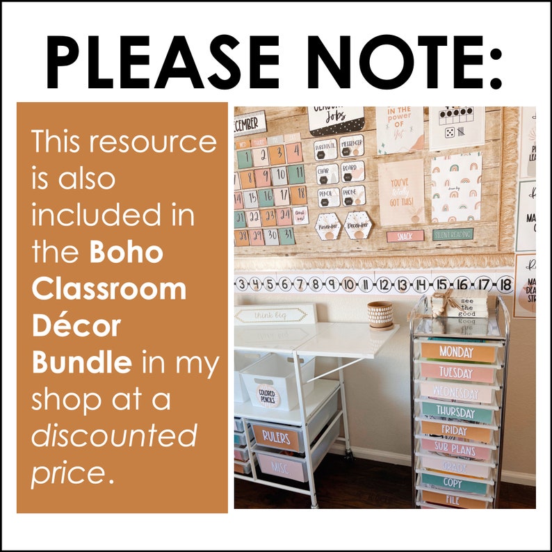 Boho Teacher Toolbox Labels, Neutral Teacher Toolbox Labels image 6