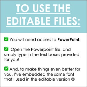 This image describes how to use the editable files.