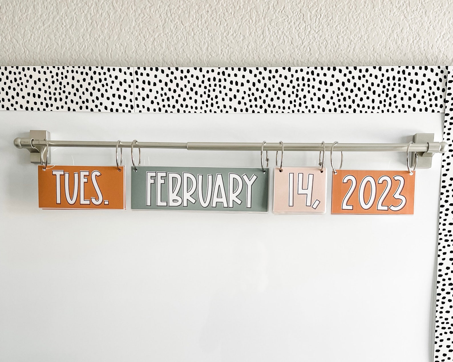 Boho Flip Calendar Neutral Flip Calendar Classroom Etsy