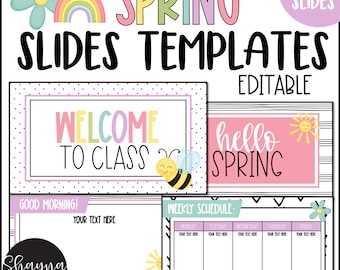 Spring Powerpoint and Google Slides™ Templates for Teachers with Timers