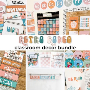 Retro Rodeo Classroom Decor Bundle: Western Disco Theme (Printable PDF Download)