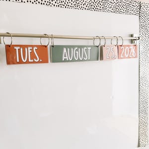 Boho Flip Calendar: Neutral Classroom Decor (Text-Editable)