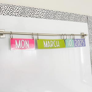 Flip Calendar Classroom, Bright Flip Calendar, Happy Hues klasdecor