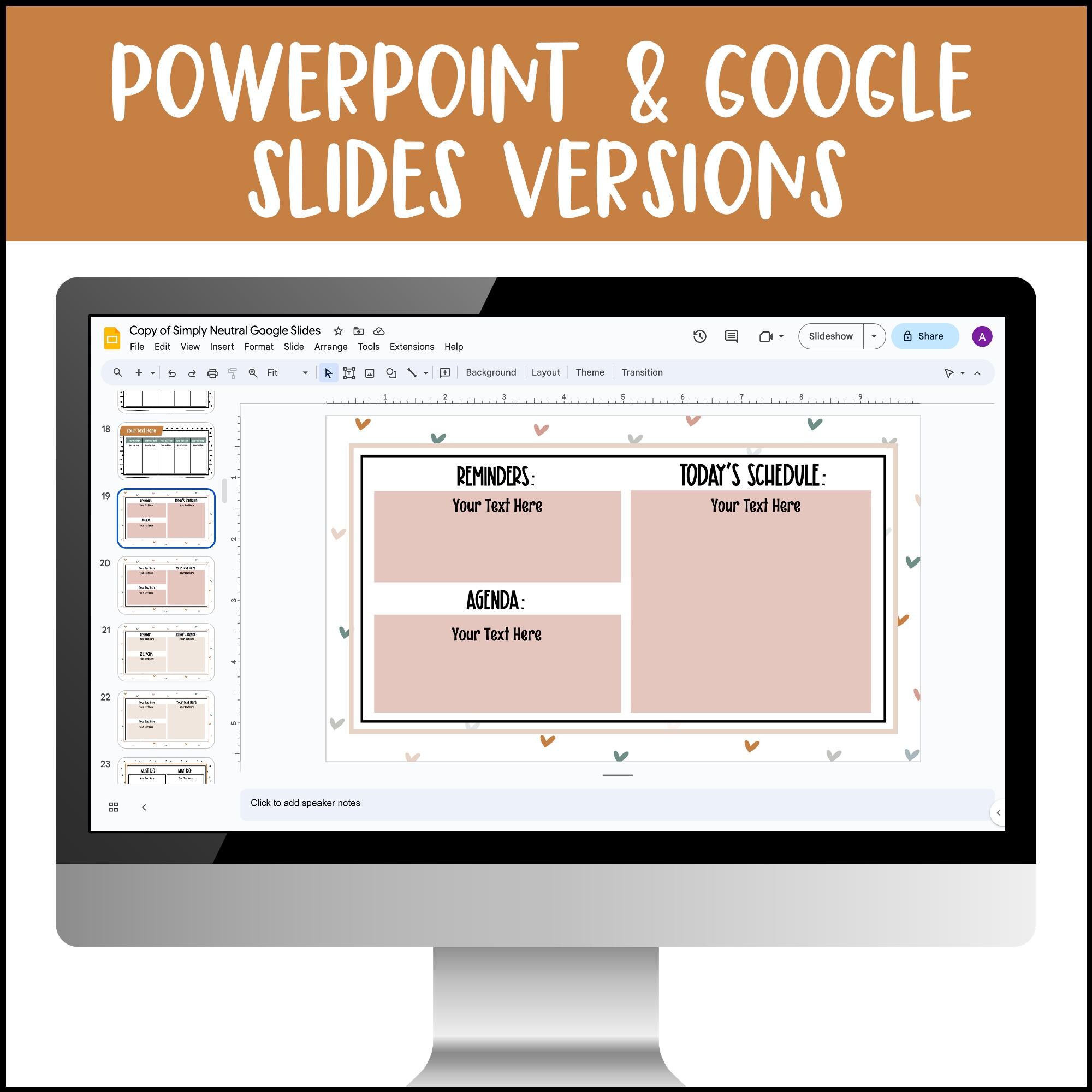 Neutral Powerpoint Decals Simply Neutral Powerpoint and Google Slides™ Templates for Teachers - Etsy