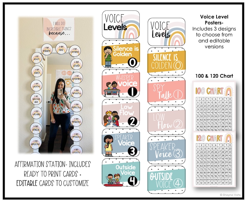 Boho Rainbow Classroom Decor Bundle Etsy