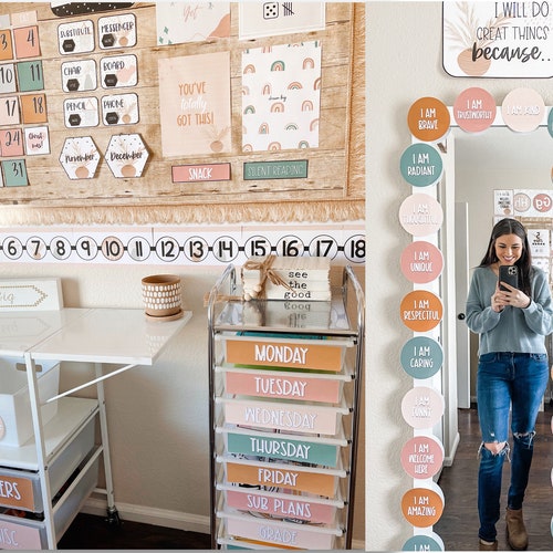 BOHO Classroom Decor Bundle Etsy