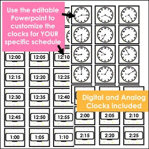 Editable Classroom Schedule Cards: Visual Daily Schedule - Etsy
