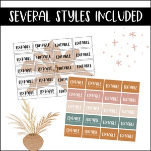 Boho Teacher Toolbox Labels, Neutral Teacher Toolbox Labels image 3