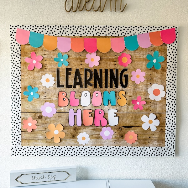 Spring Bulletin Board Kit, Kindness Bulletin Board Printable