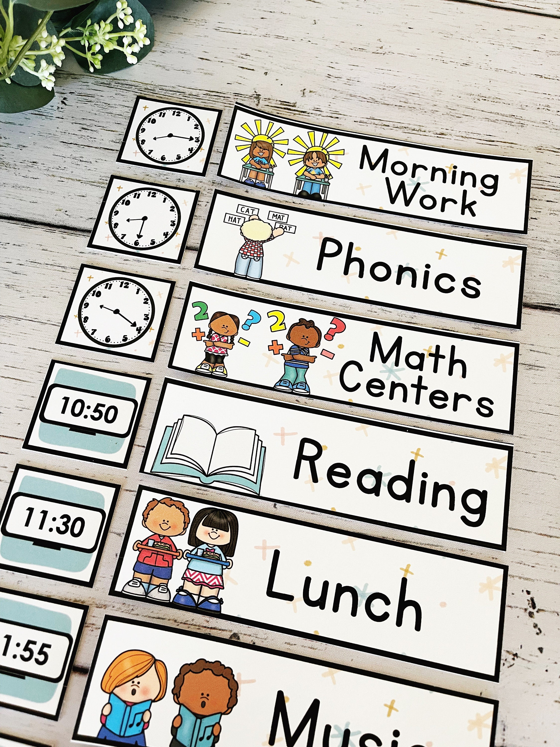 Schedule Cards Classroom Schedule Cards Editable Schedule Etsy Canada