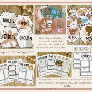 Boho Classroom Decor Bundle | Neutral Theme | Plant | Editable ...