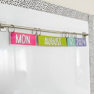 Flip Calendar Classroom, Bright Flip Calendar, Happy Hues Classroom Decor