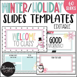 Winter PowerPoint-presentaties en Google Slides™-sjablonen voor docenten