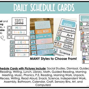 Schede modificabili per la programmazione delle lezioni: decorazioni pastello rilassanti (download digitale) immagine 2