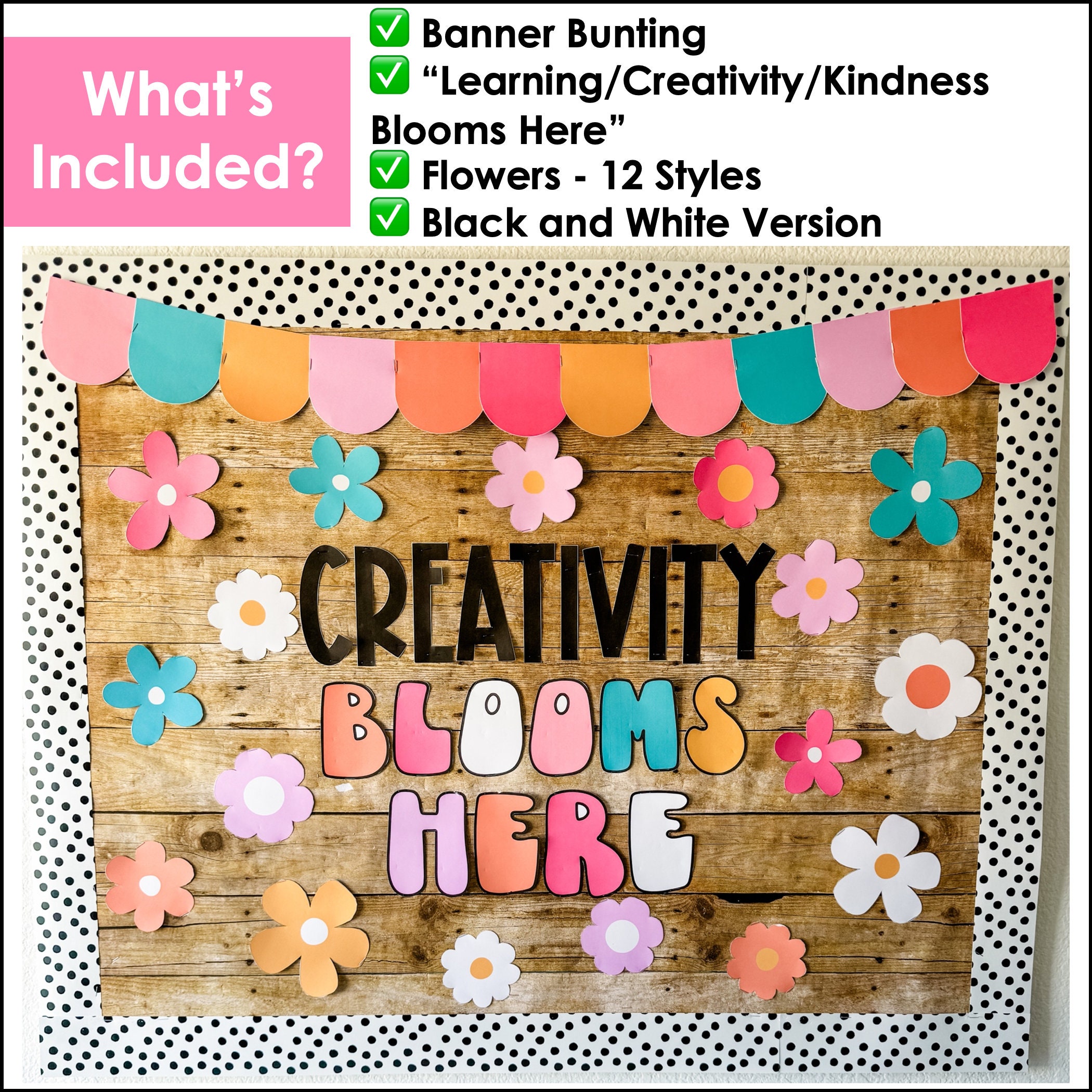 Spring Kindness Bulletin Board Kit: Classroom Decor (digital Download ...