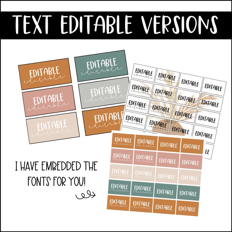 Boho Teacher Toolbox Labels, Neutral Teacher Toolbox Labels image 2