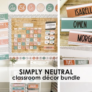 Classroom Decor Bundle Neutral Classroom Theme - Simply Neutral