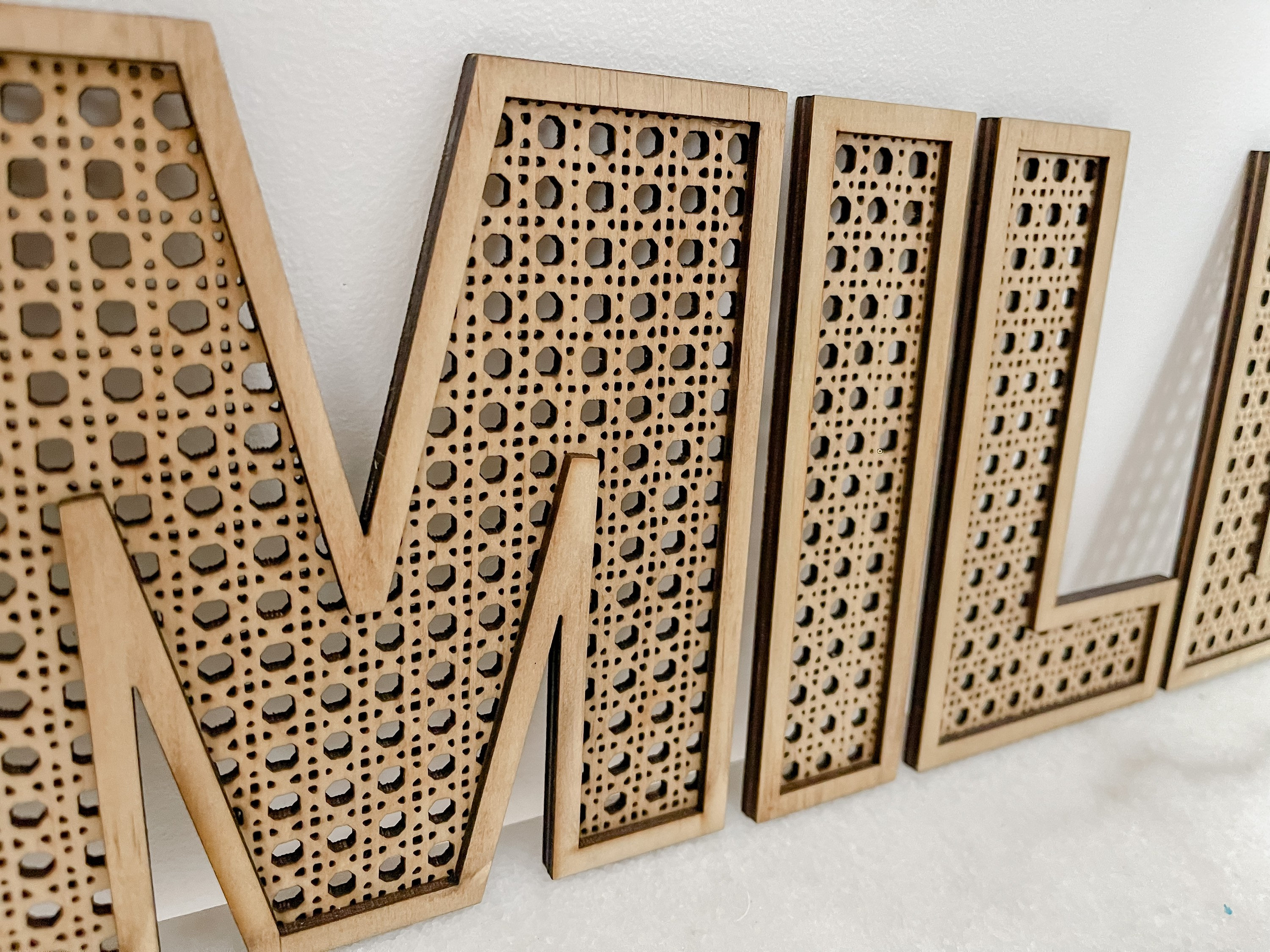 Rattan Letters, Rattan Name Letters, Rattan Nursery Letters, Wooden ...