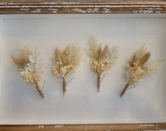 Neutral Boho Wedding Boutonniere