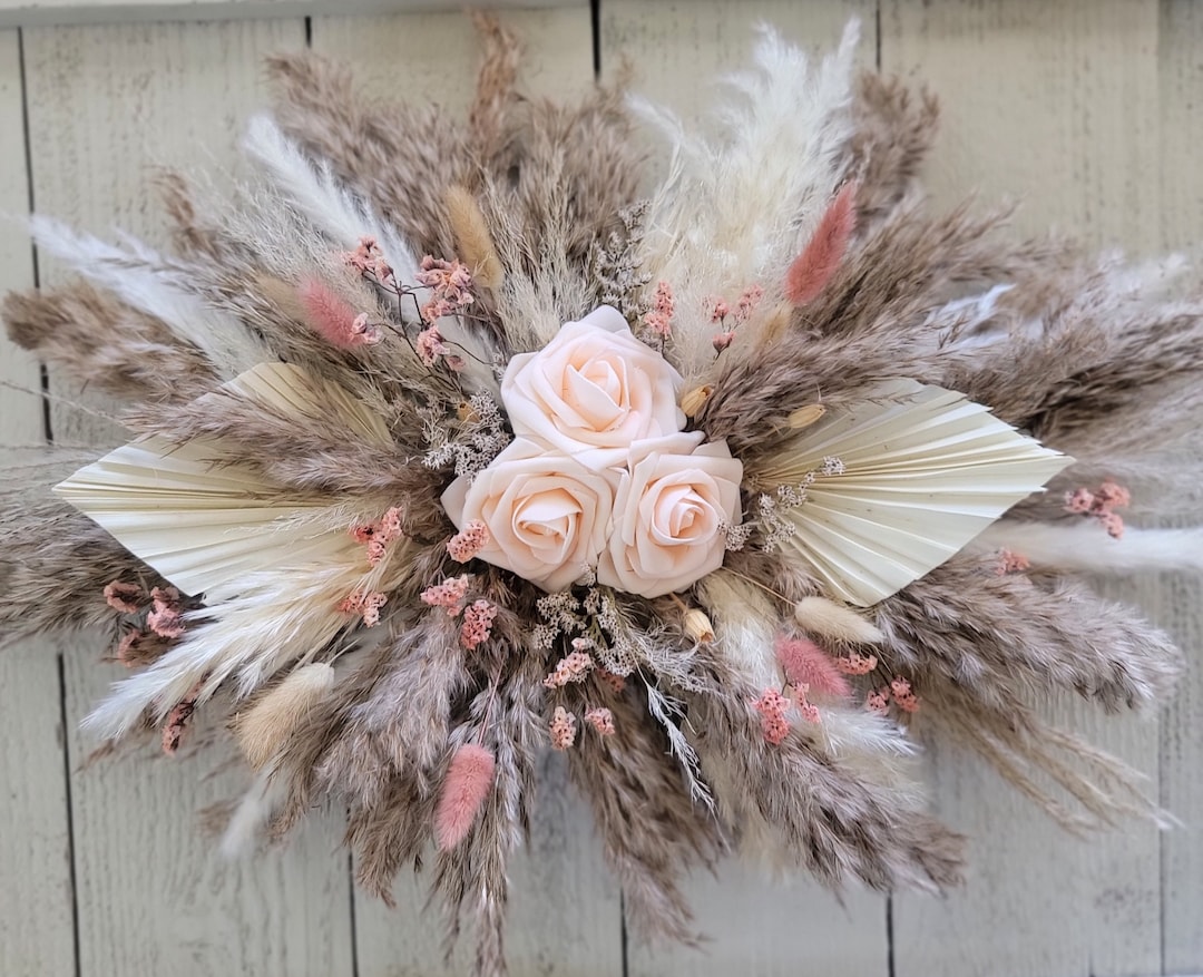 Pampas Grass Centerpiece Dried Flower Arrangementwedding Etsy