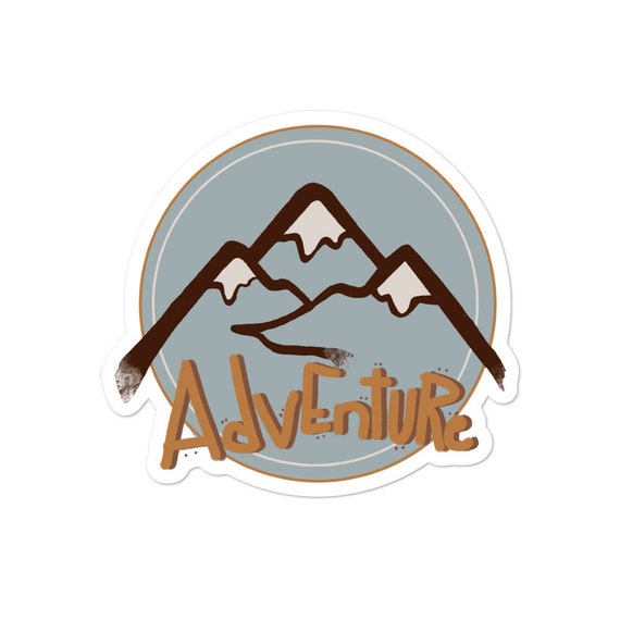 Adventure Sticker, Adventure Awaits, Mountain Sticker,outdoorsy Sticker,  Laptop Stickers, Mountain Range Sticker, Colorado 14er Sticker 