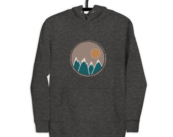 Mountain Hoodie, Outdoorsy Sweatshirt, Outdoorsy Gift, Womens Hoodie, Mens Hoodie, Trendy Hoodie, Print Hoodie, Pocket Hoodie, Pullover