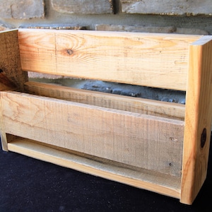 SALE- Rustic Magazine Holder / Organizer made out of reclaimed wood - home decor, bathroom, living room, bedroom, magazine storage